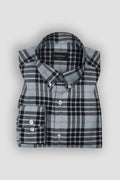 Sky Blue Tartan Winter Flannel Shirt