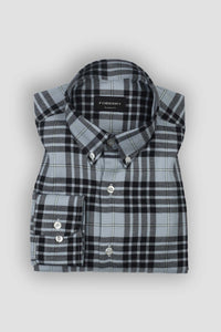 Sky Blue Tartan Winter Flannel Shirt