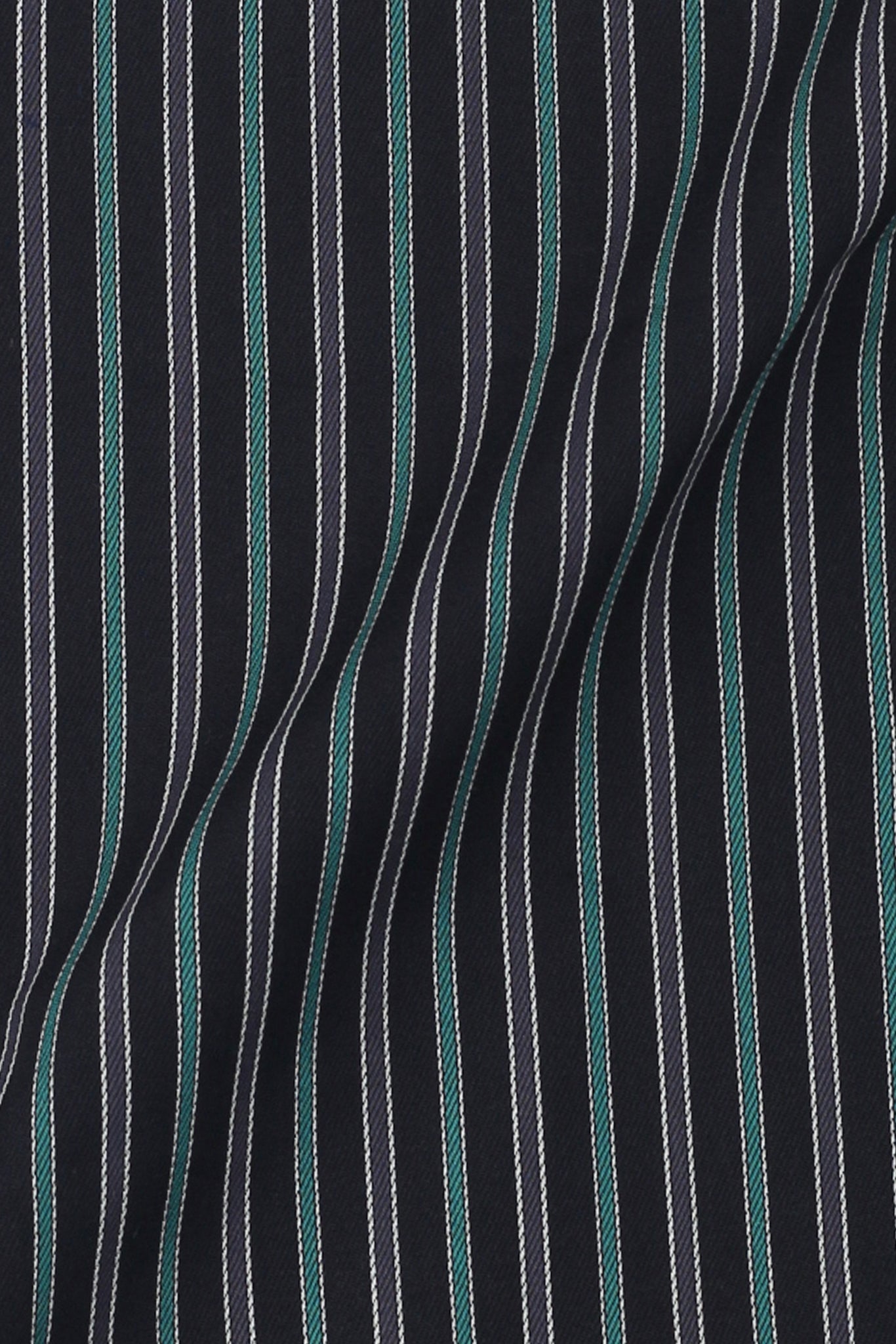 Teal Green and Grey Striped Shirt