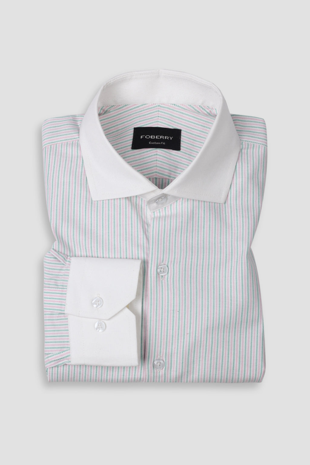 Green Pink Balanced Stripes Shirt