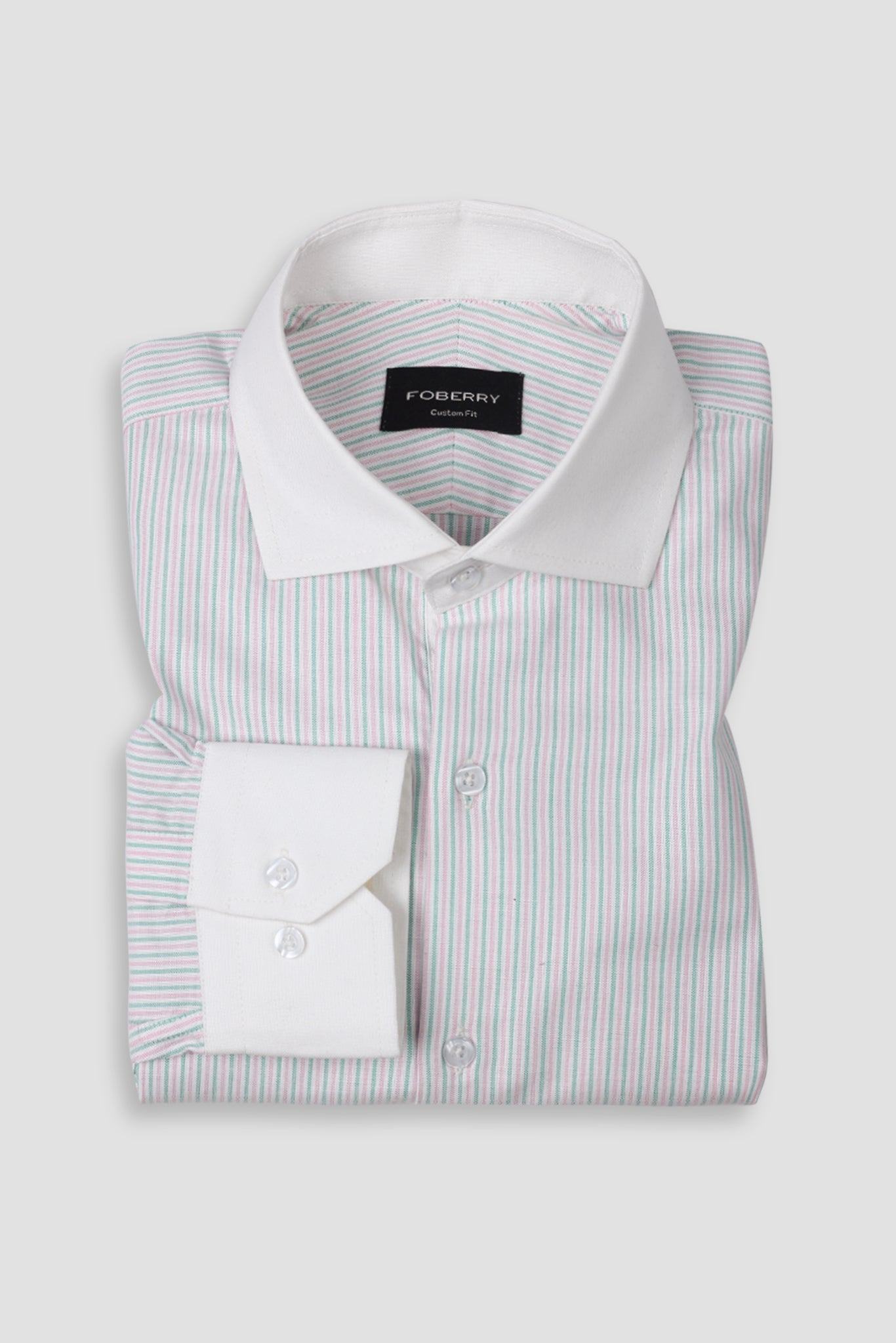Green Pink Balanced Stripes Shirt