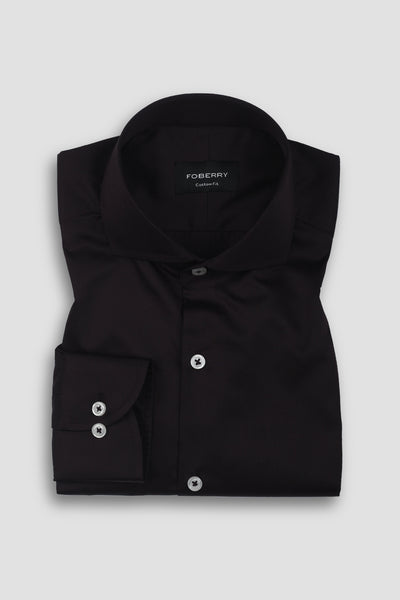 Deep Brown Egyptian Poplin Shirt