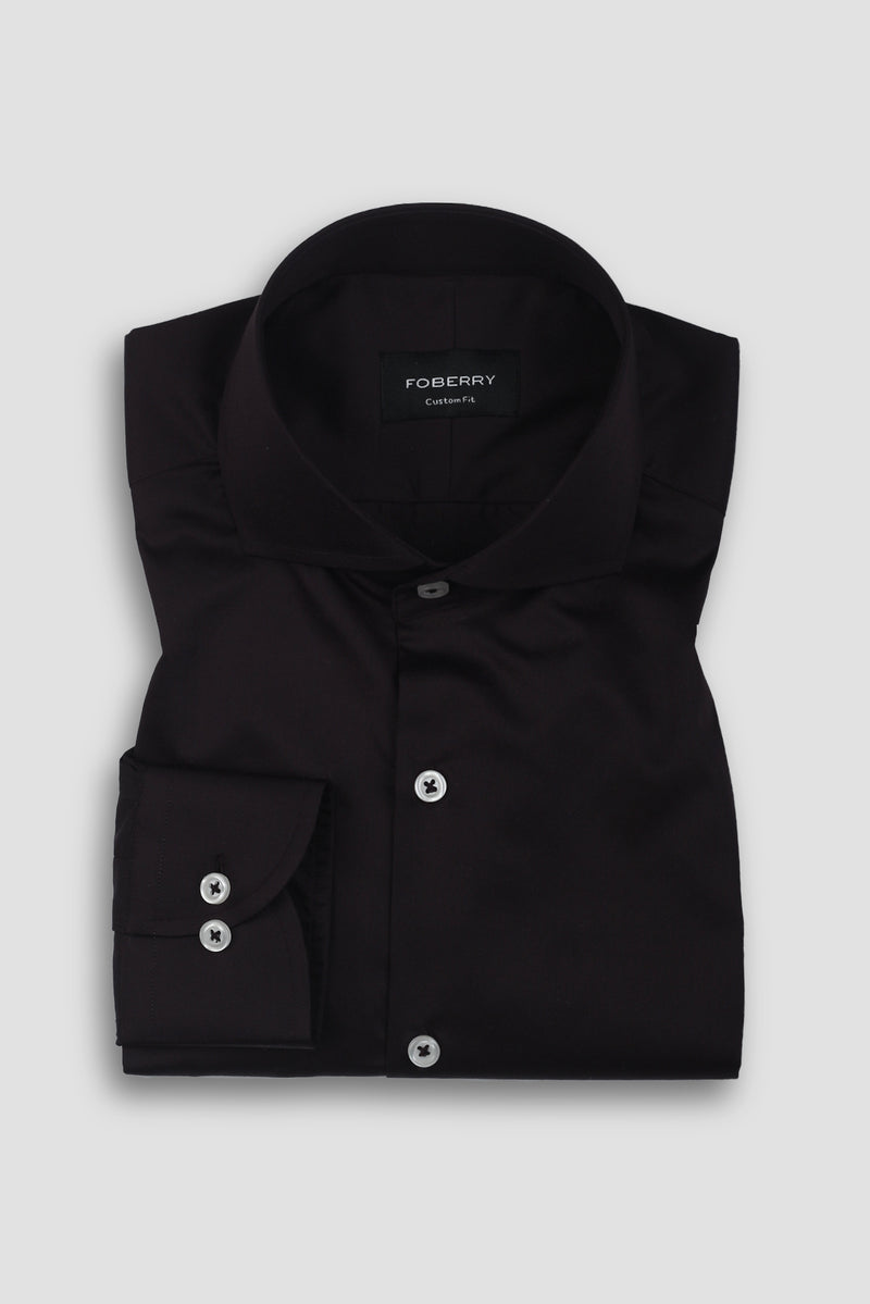 Deep Brown Egyptian Poplin Shirt