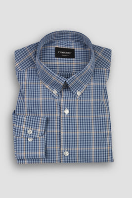 Sky Blue & Yellow Tartan Shirt