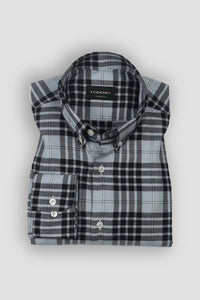 Sky Blue Tartan Winter Flannel Shirt