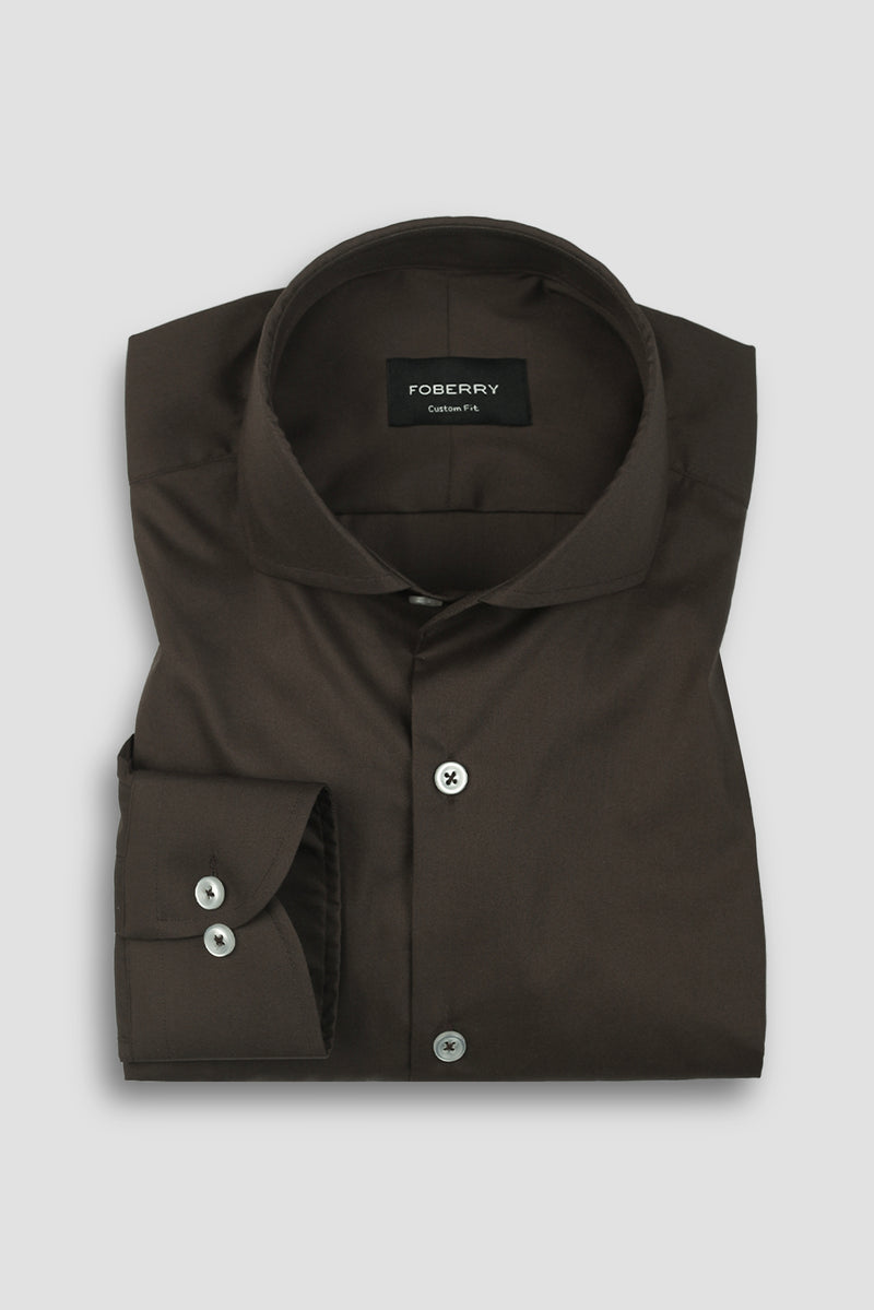 Soft Syrup Brown Poplin Shirt