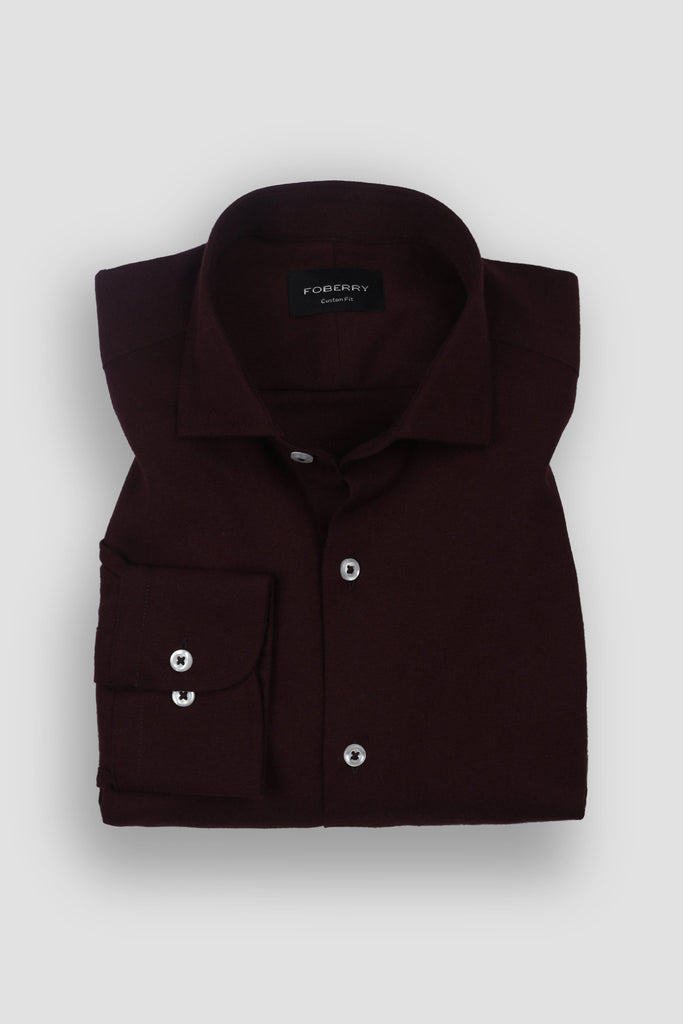 Maroon Winter Flannel Shirt
