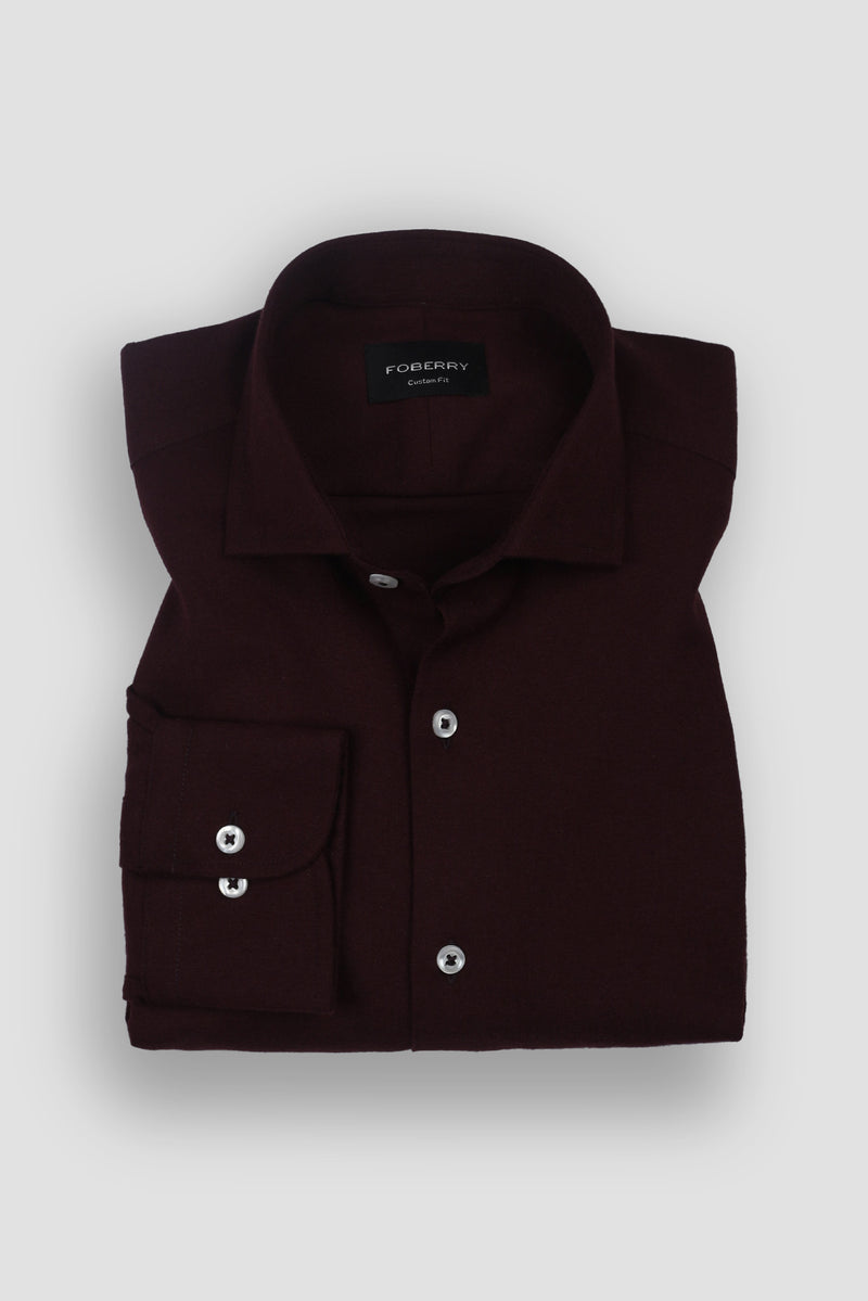 Maroon Winter Flannel Shirt