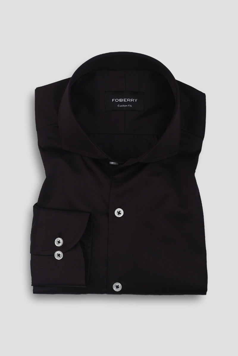 Deep Brown Egyptian Poplin Shirt