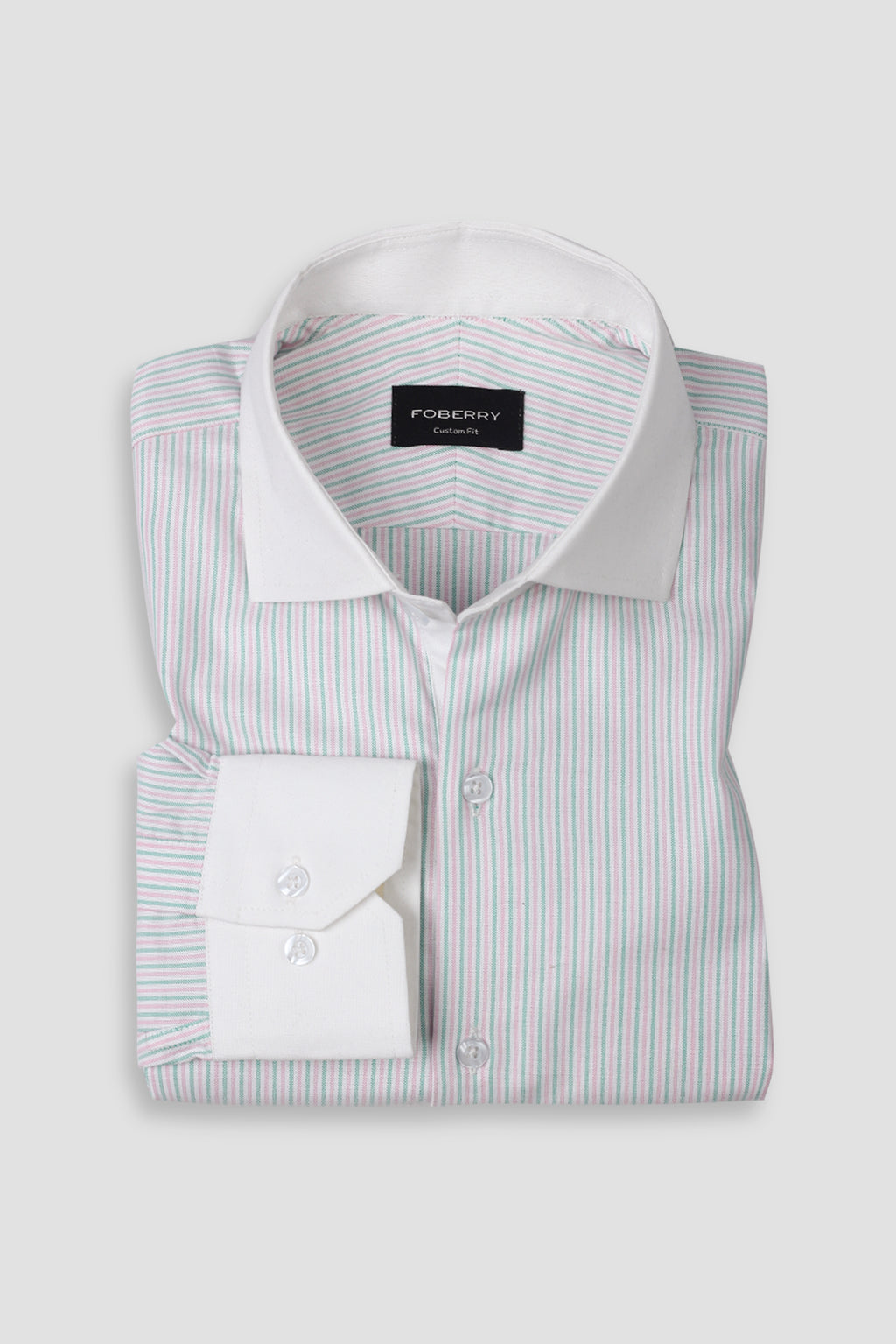 Green Pink Balanced Stripes Shirt