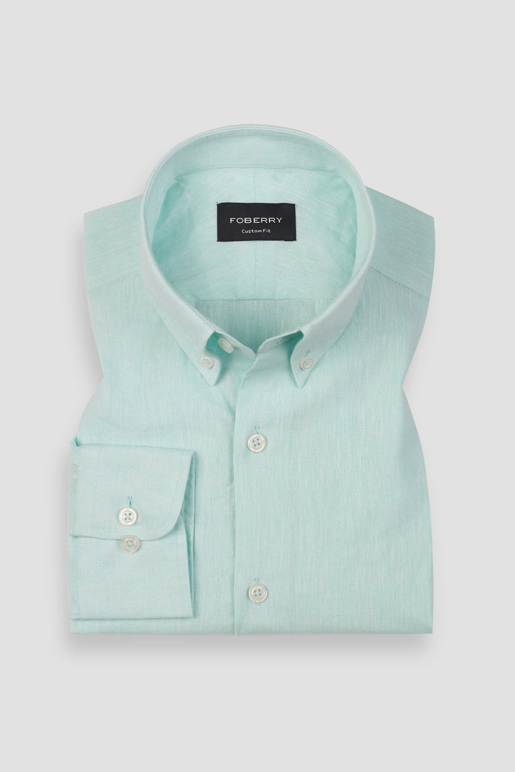 Soft Mint Green Irish Linen Shirt