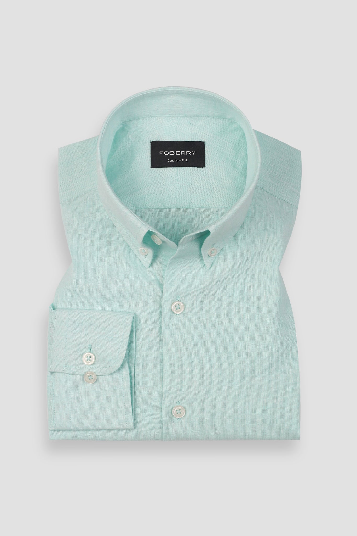 Soft Mint Green Irish Linen Shirt