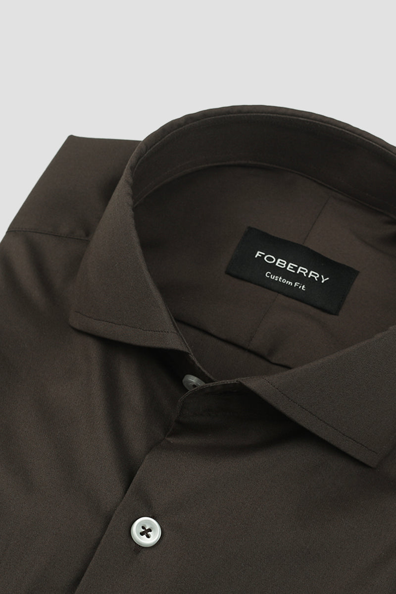 Soft Syrup Brown Poplin Shirt