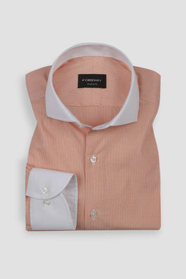 Orange Pinstripe Shirt