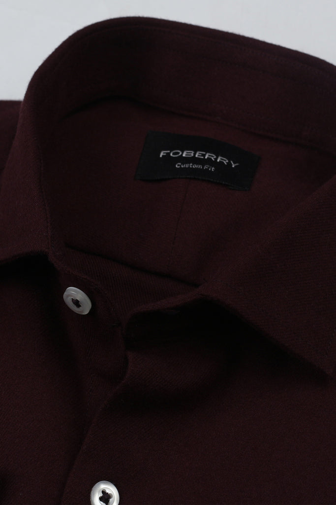 Maroon Winter Flannel Shirt