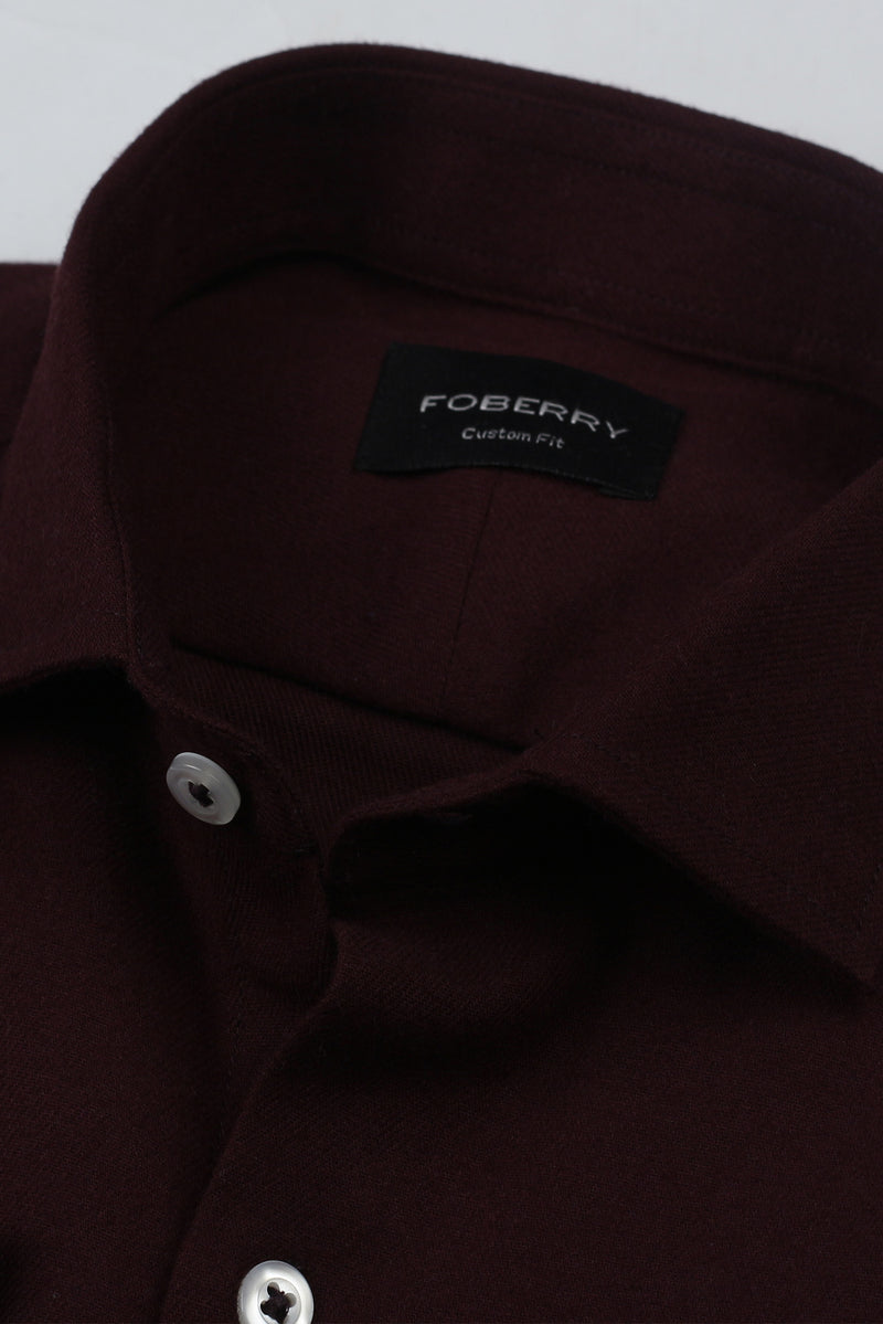 Maroon Winter Flannel Shirt
