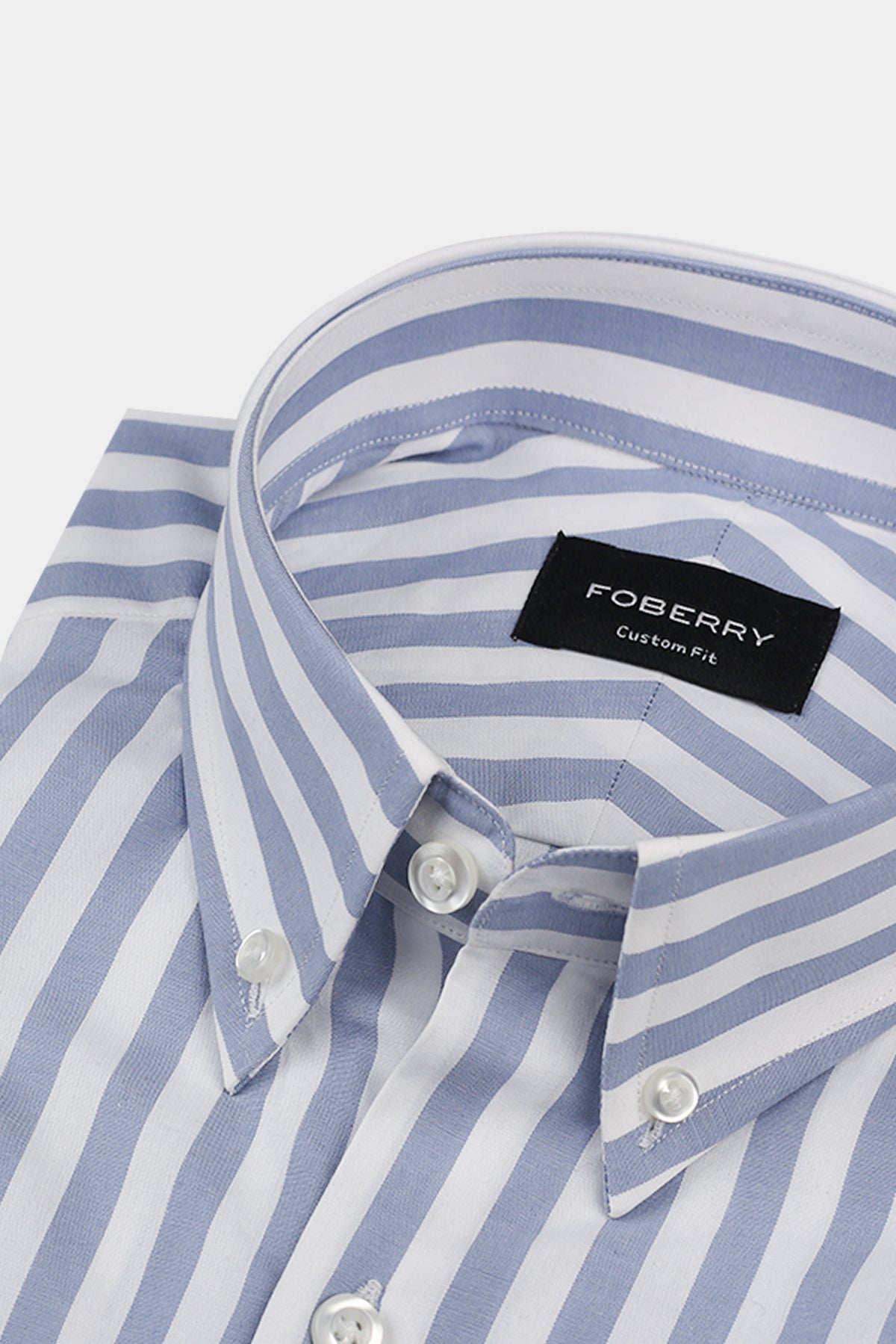 Sapphire Blue Bold Stripes Button Down Shirt