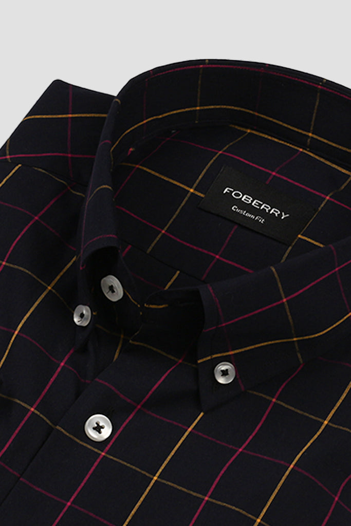 Magenta & Yellow Windowpane Shirt