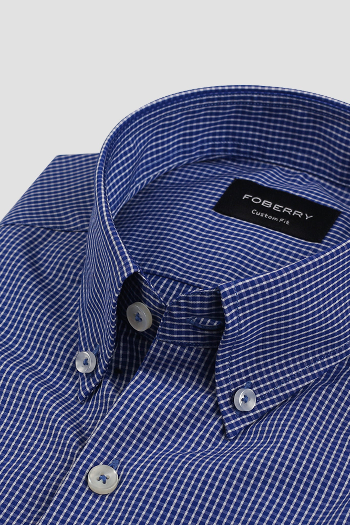 Blue & White Mini Grid Shirt