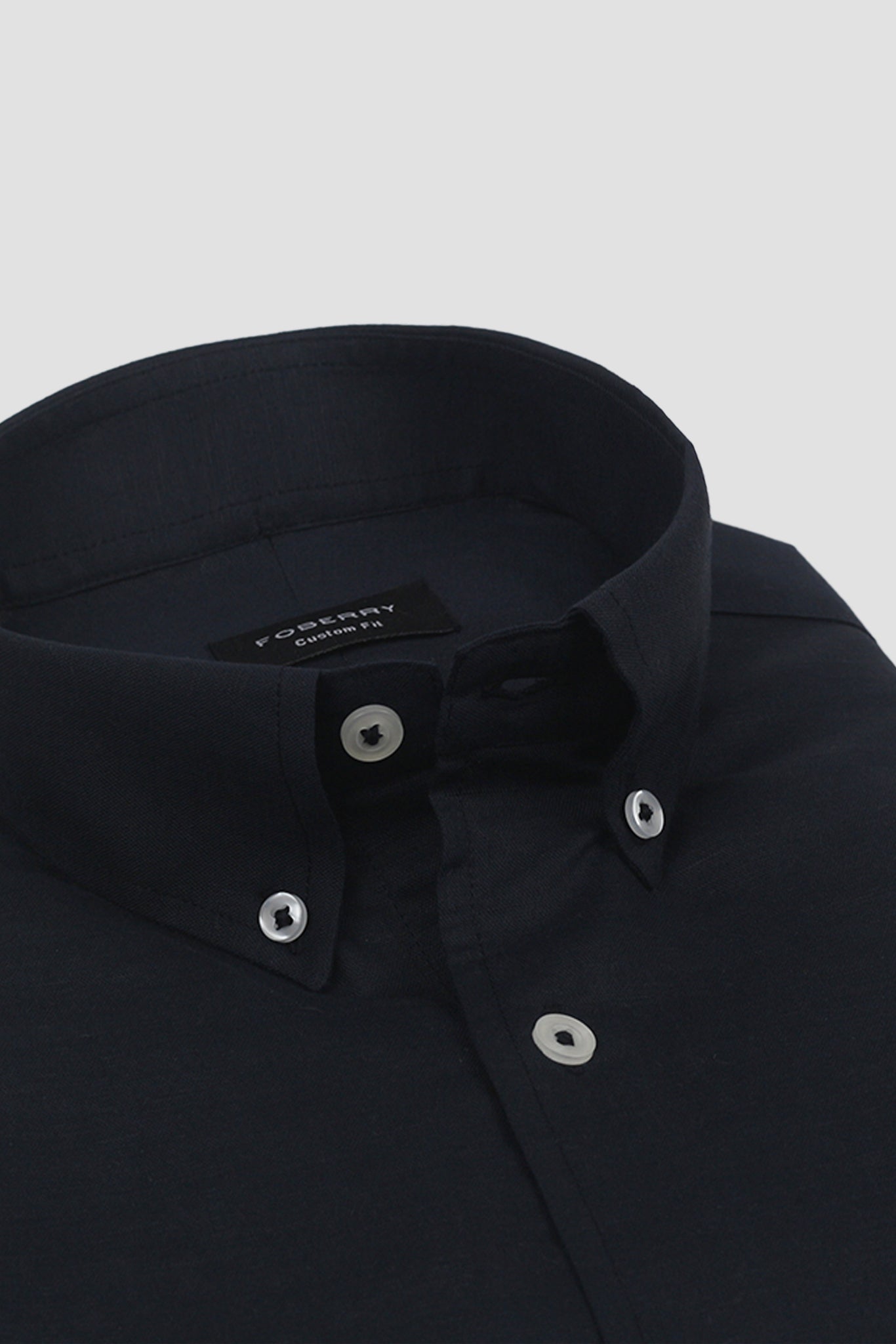 Midnight Blue Featherweight Italian Linen - Foberry Pakistan