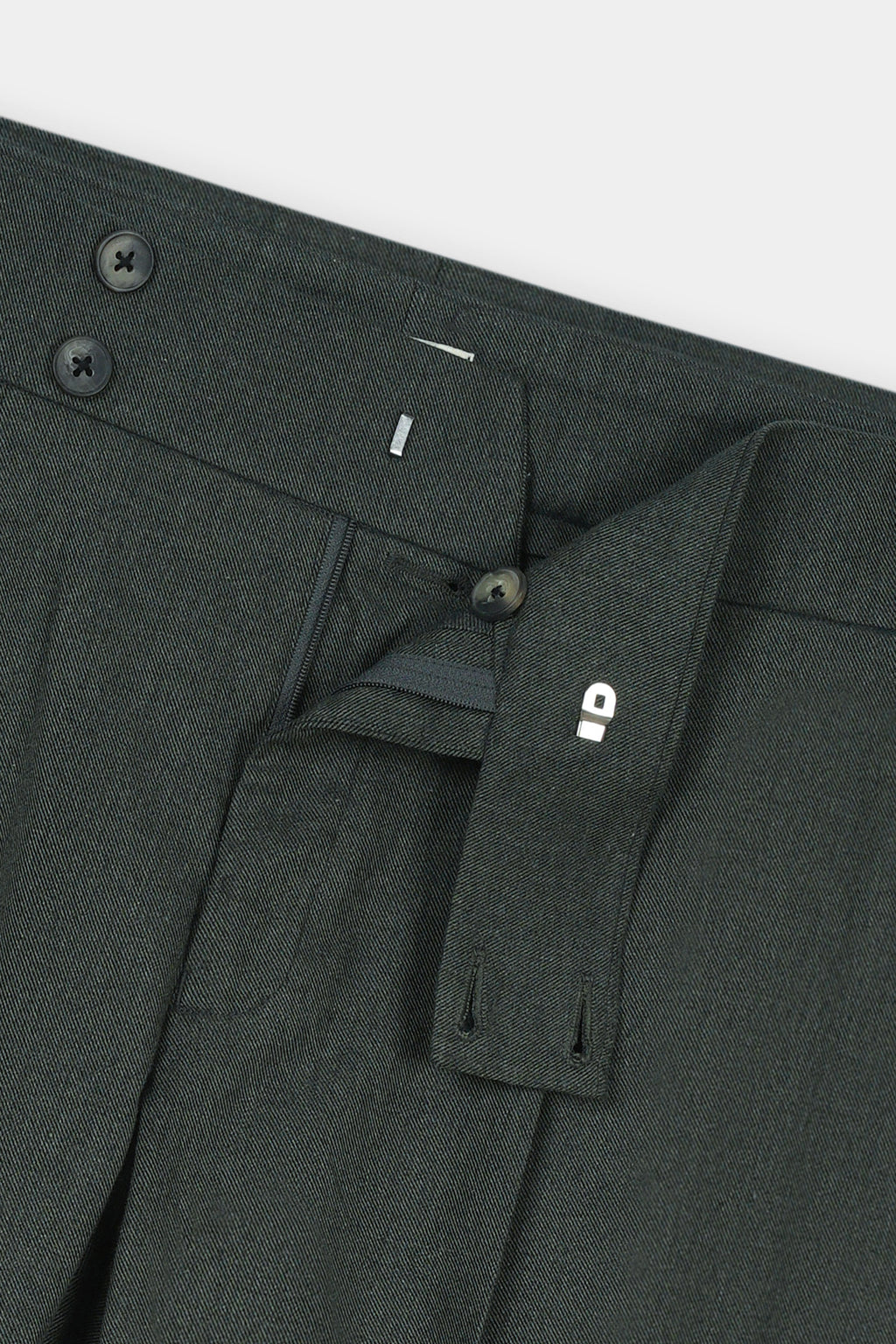 Olive Flannel Gurkha Trousers