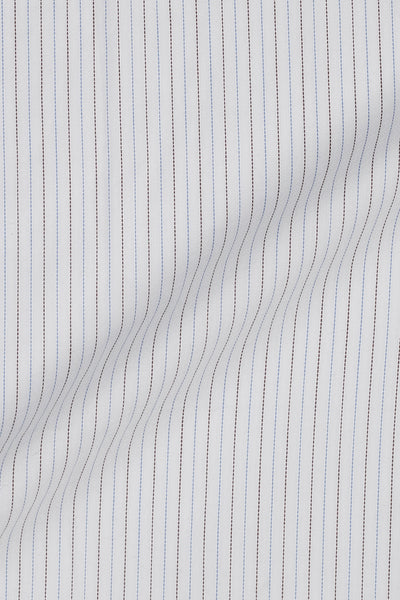 Brown & Blue Stitch Striped