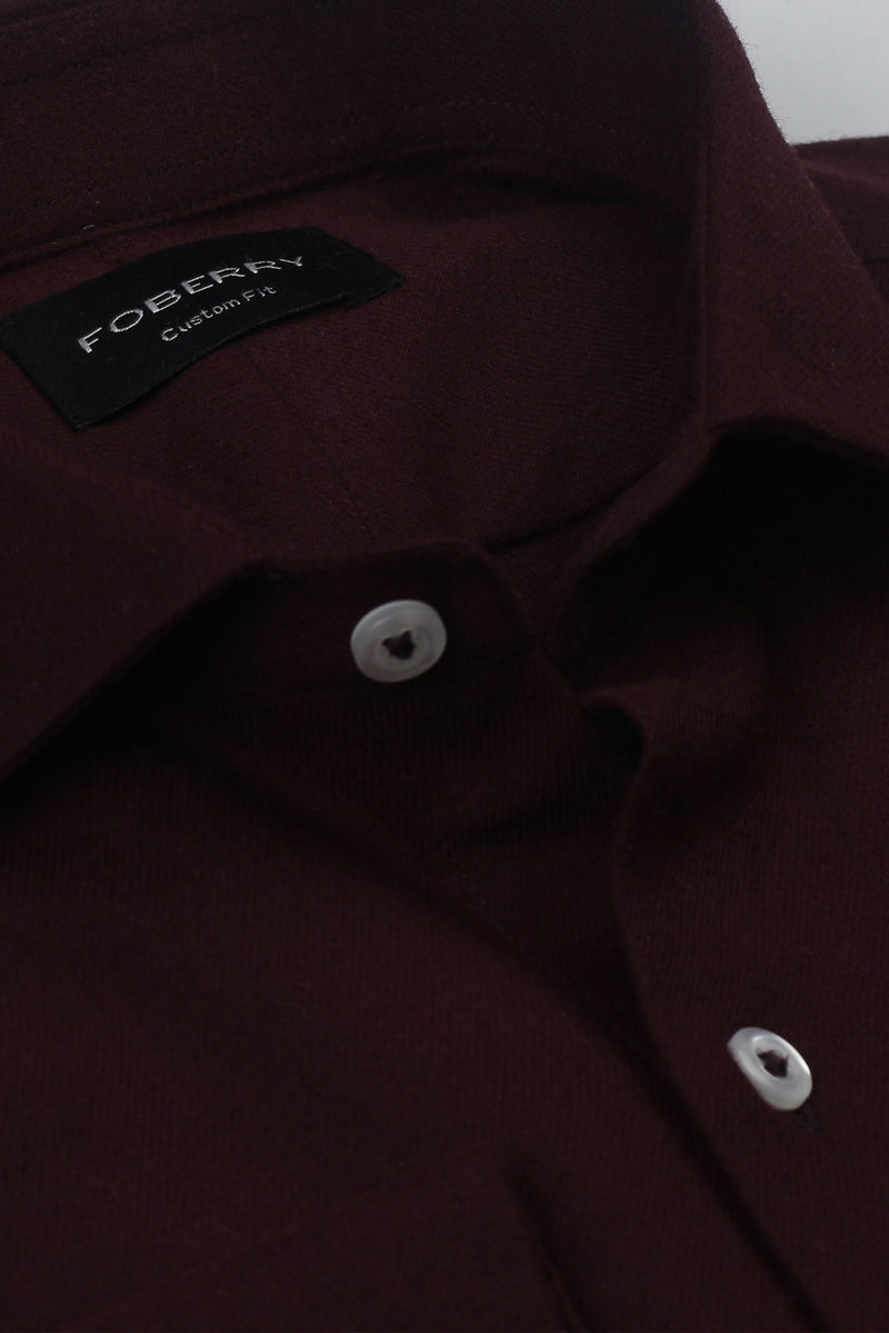 Maroon Winter Flannel Shirt