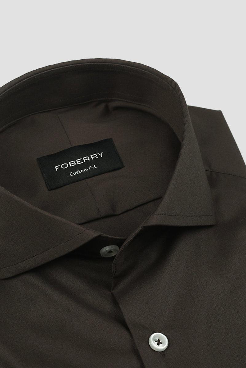 Soft Syrup Brown Poplin Shirt