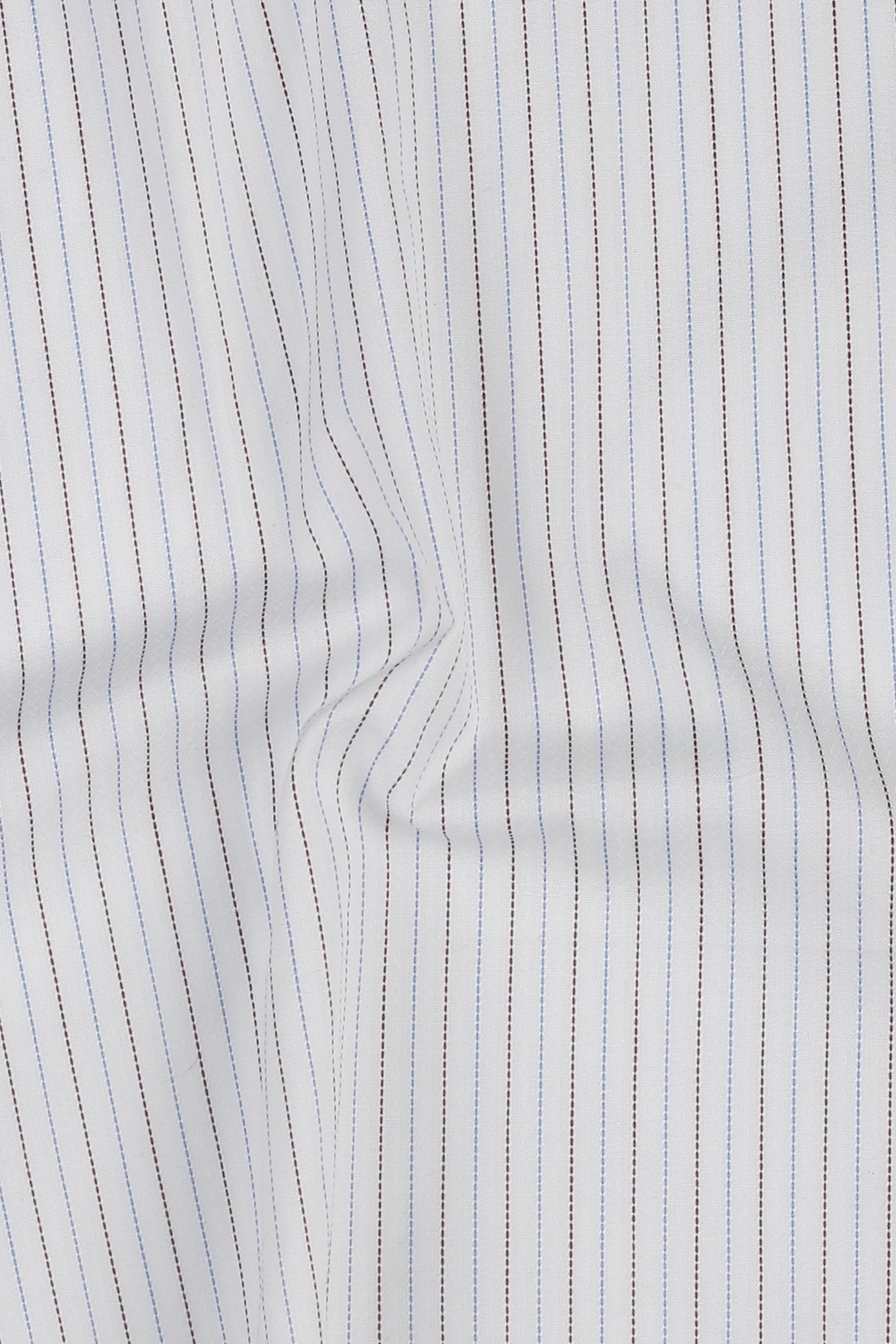 Brown & Blue Stitch Striped