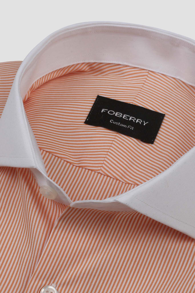Orange Pinstripe Shirt
