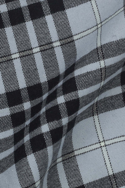 Sky Blue Tartan Winter Flannel