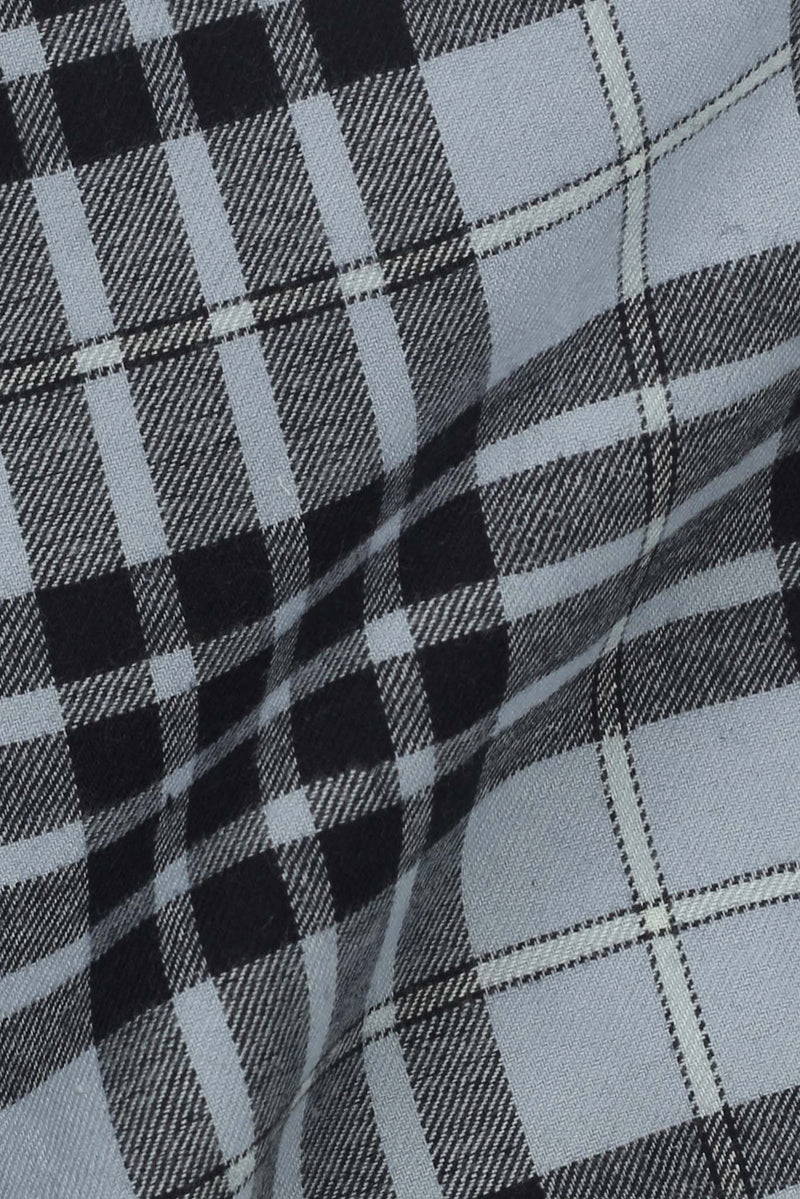 Sky Blue Tartan Winter Flannel