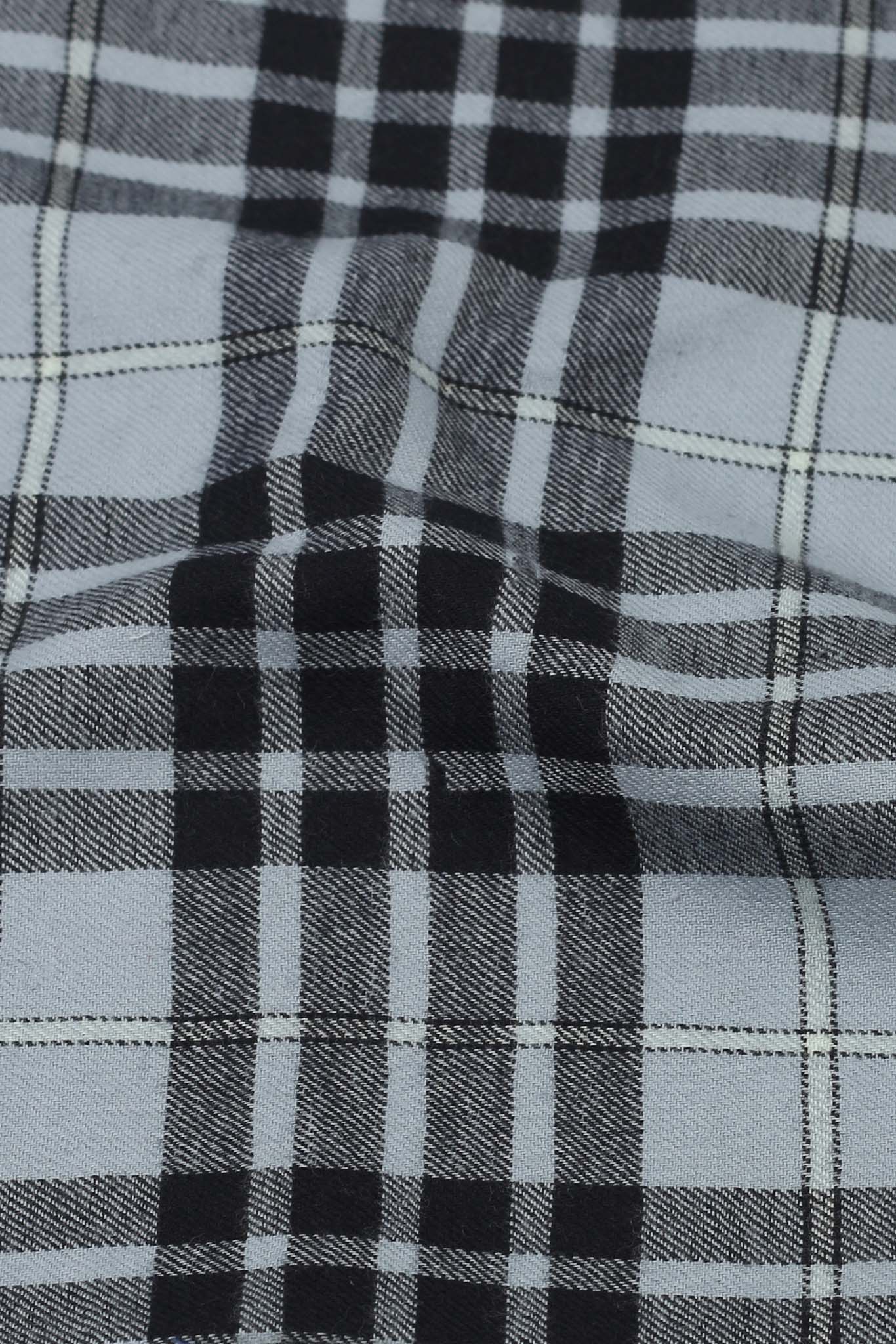 Sky Blue Tartan Winter Flannel