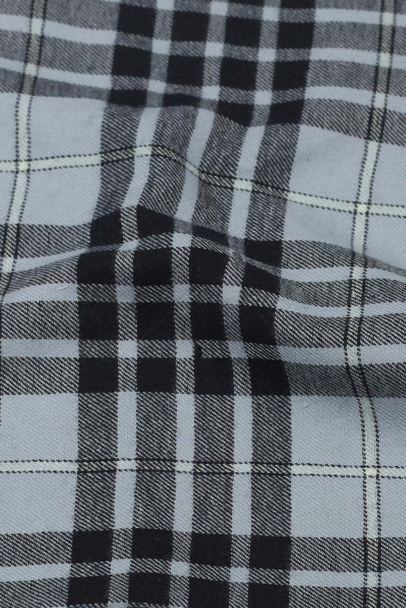 Sky Blue Tartan Winter Flannel
