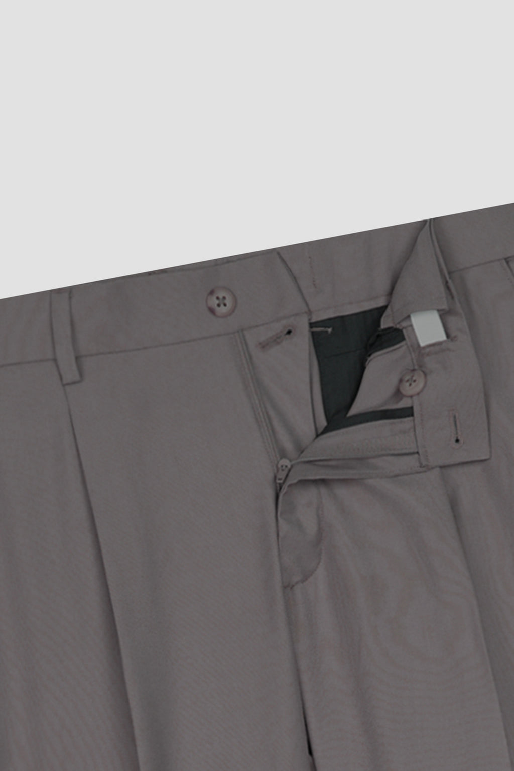 Platinum Grey Tropical Wool Blended Dress Pant
