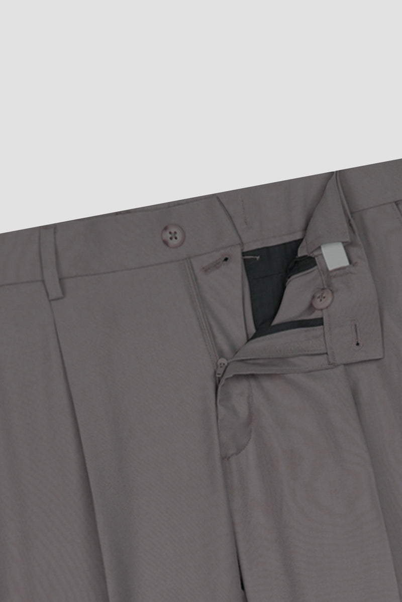 Platinum Grey Tropical Wool Blended Dress Pant