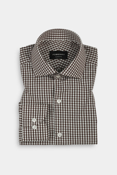 Mustard Brown Gingham Shirt