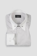 Ash Grey Egyptian Poplin Pin Collar Shirt