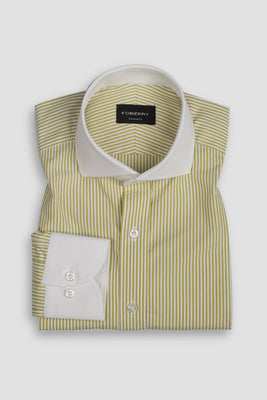 Mustard Green Bengal Stripes Shirt