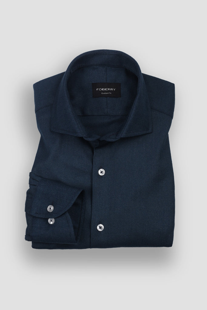 Teal Blue Winter Flannel Shirt