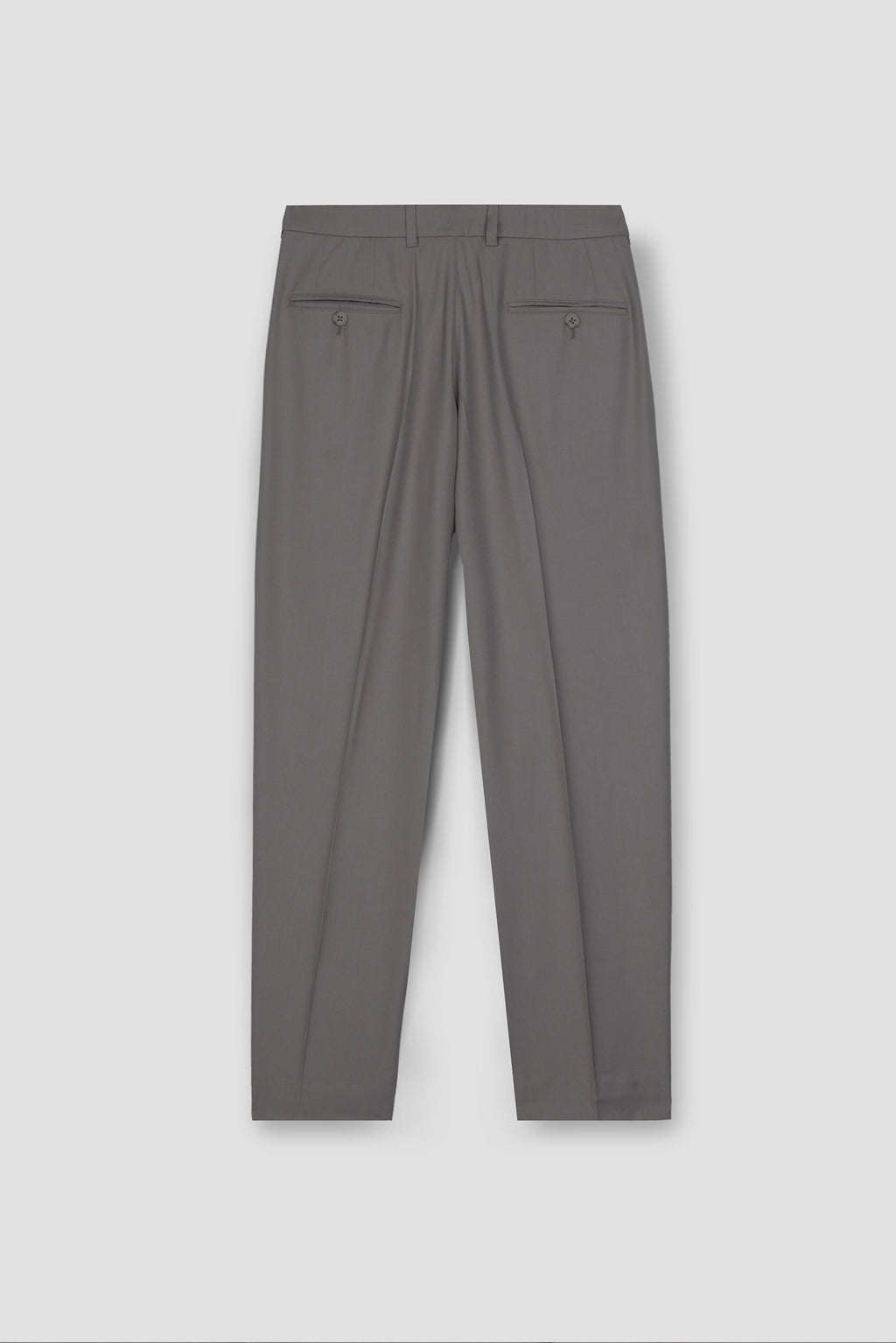 Platinum Grey Tropical Wool Blended Dress Pant