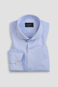 Crispy Sky Blue Leno weave Shirt