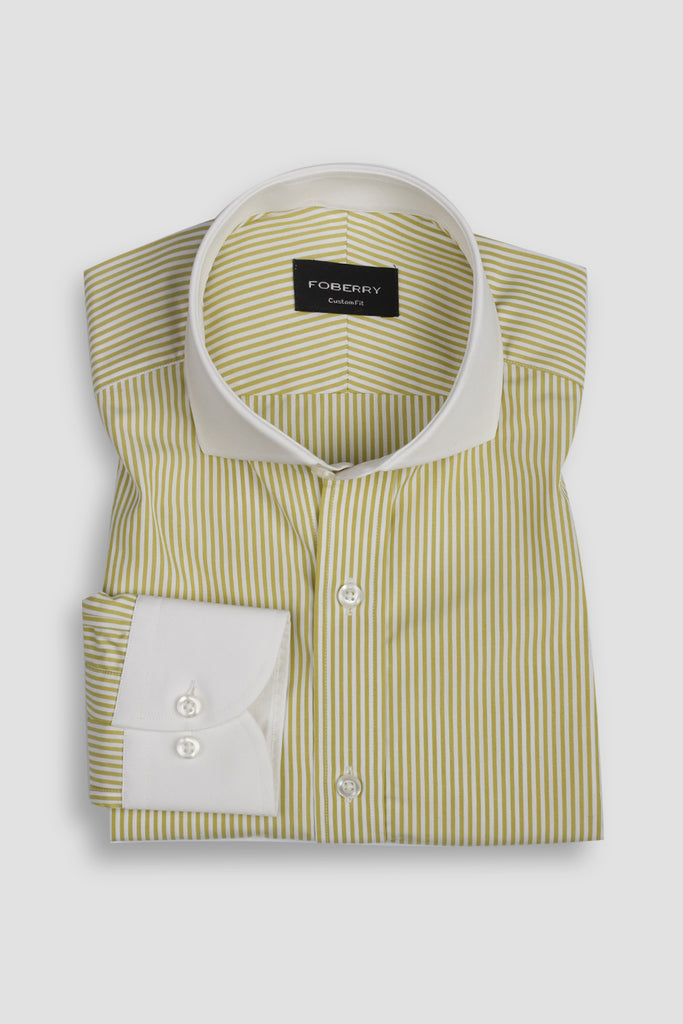 Mustard Green Bengal Stripes Shirt