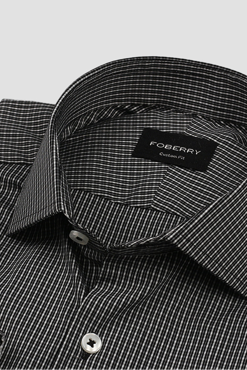 White & Black Watch Check Shirt