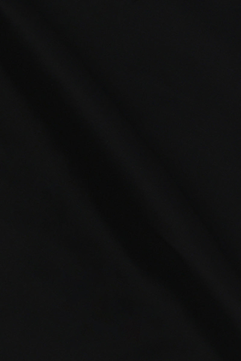 Black Linen Cut Away Collar Shirt - Foberry Pakistan