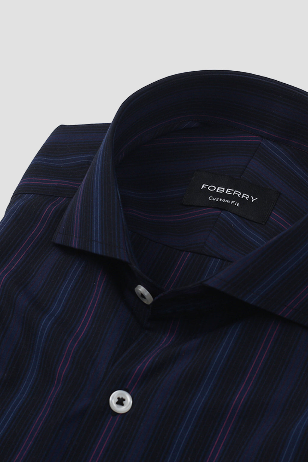 Black and Blue Parallel Striped Shirt