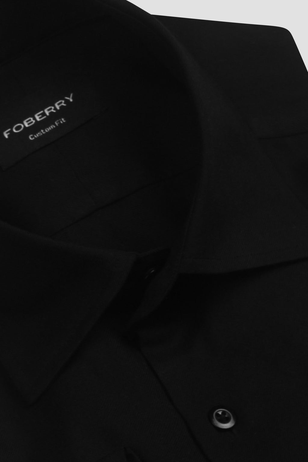 Soft Black Twill 2 Ply Cotton Shirt