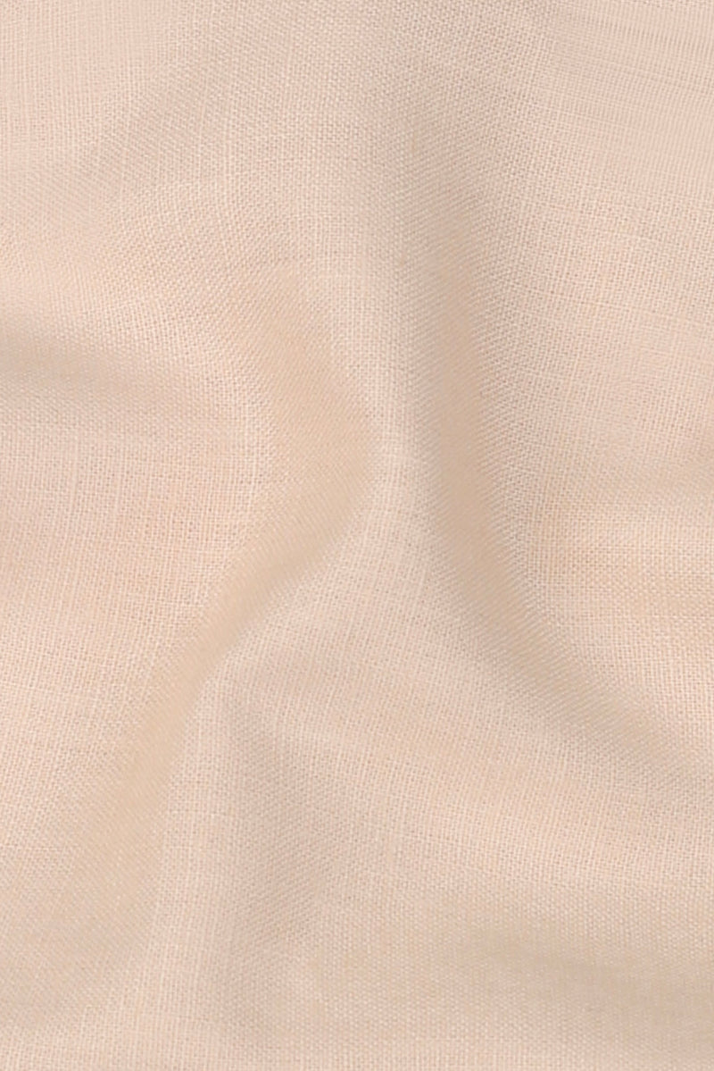 Soft Pastel Peach Irish Linen Shirt