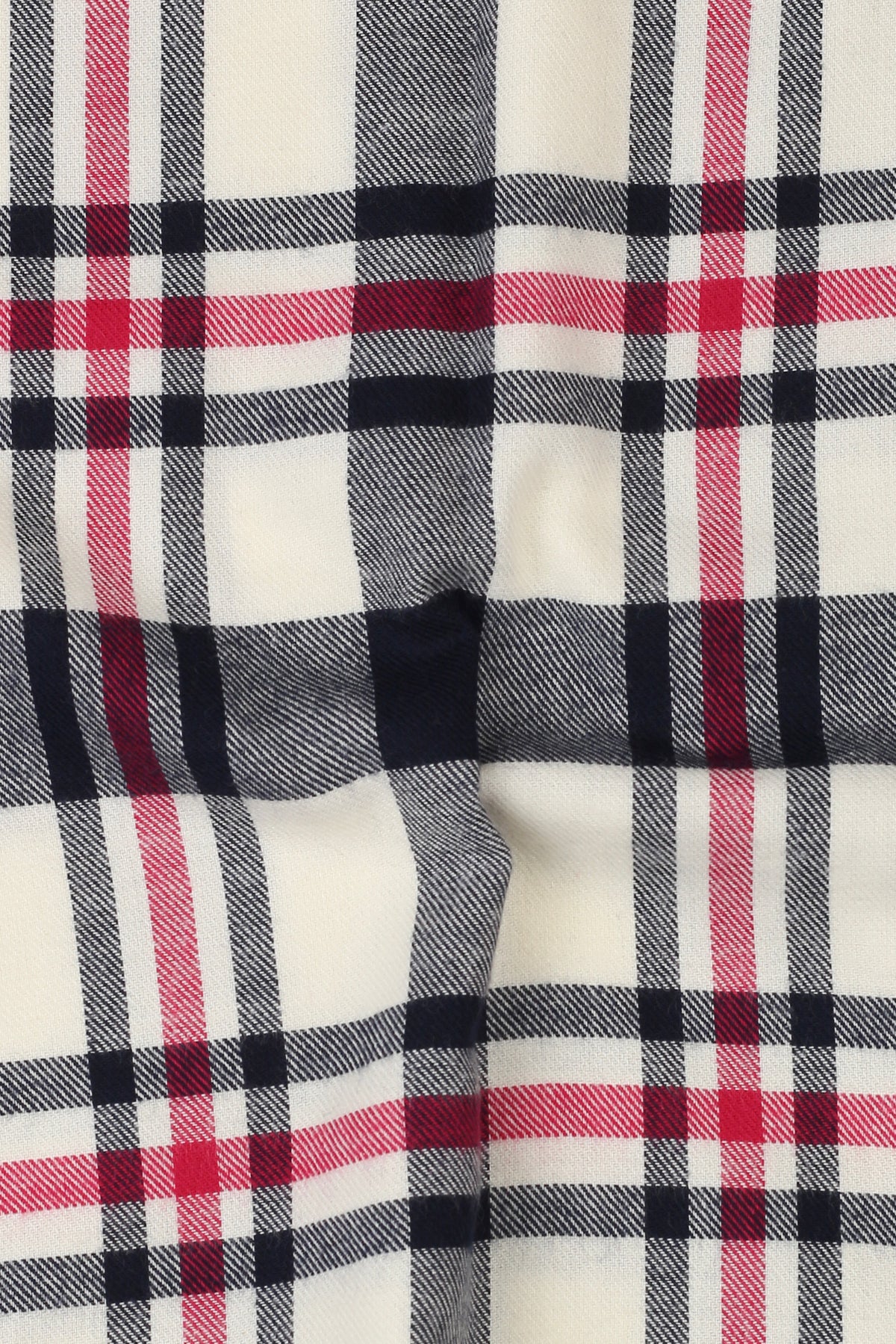 Blue & White Grid Winter Flannel