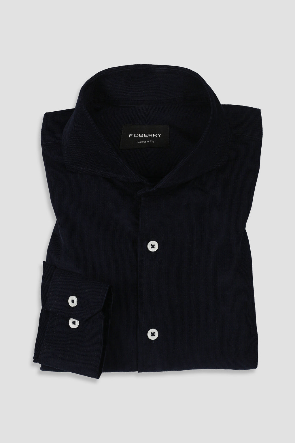 Navy Blue Corduroy Shirt - Foberry Pakistan